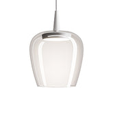 Bilia 230V nude suspension - Aluminium - Transparent / LED TRIAC 2700 / 18x324 cm | Zafferano Italia