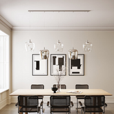 Bilia 230V hängelampe - Aluminium - transparent / LED TRIAC 2700 / 18x324 cm | Zafferano Italia