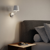 Poldina 230V lampada da parete - Bianco / LED TRIAC 2700 / 11x17.5x19.7 cm | Zafferano Italia