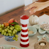 Ocean Cay table lamp - Red + White / LED TOUCH DIMMER 11/12 H. 2200 - 2700 - 3000 / 8x28.4 cm | Zafferano Italia