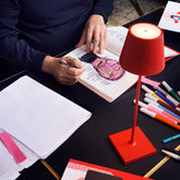Poldina lampe de table - Rouge | Zafferano Italia
