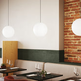 Sferis lampada a sospensione - Bianco / 60x170 cm | Zafferano Italia