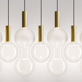 Sfera lampada a sospensione - Alluminio - Trasparente / LED TRIAC 2700 | Zafferano Italia