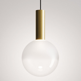 Sfera lampada a sospensione - Alluminio - Trasparente / LED TRIAC 2700 | Zafferano Italia