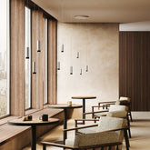 Tubotto suspension - Aluminium - Noir / LED TRIAC 2700 | Zafferano Italia