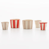 Lido - Righe small cups - Red | Zafferano Italia