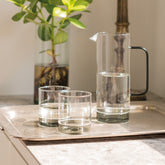 Filo Bianco tumbler - Trasparente + Verde lago | Zafferano Italia