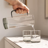 Filo Bianco tumbler - Trasparente + Verde lago | Zafferano Italia