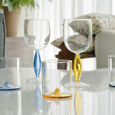 Discobolo tumbler - Trasparente + Bluino | Zafferano Italia