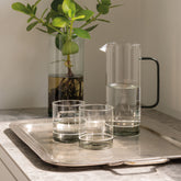 Filo Bianco tumbler - Trasparente + Verde lago | Zafferano Italia