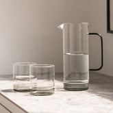 Filo Bianco tumbler - Trasparente + Verde lago | Zafferano Italia