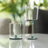 Discobolo vaso - Transparente + Azul claro | Zafferano Italia