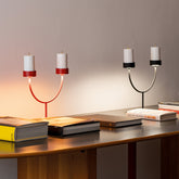Perpetua double lampada da tavolo - Rosso | Zafferano Italia