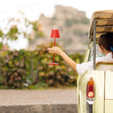 Poldina lampe de table - Rouge | Zafferano Italia