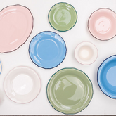 Asolo platzteller ⌀ 31,5 - Hellblauer Rand | Zafferano Italia