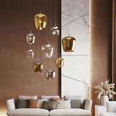 Bilia 230V suspension - Aluminium - Transparent / LED TRIAC  2700 / 18x324 cm | Zafferano Italia