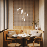 Bilia 230V pendant - Aluminium - Transparent / LED TRIAC  2700 / 18x324 cm | Zafferano Italia