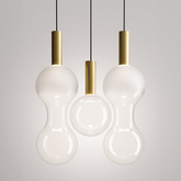 Sfera lampada a sospensione - Alluminio - Trasparente / LED TRIAC  2700 | Zafferano Italia