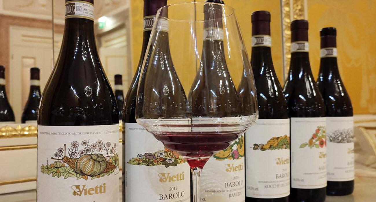 Wine glasses Esperienze for Barolo Vietti tasting